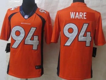 Nike Denver Broncos 94 DeMarcus Ware Orange Limited NFL Jerseys Cheap