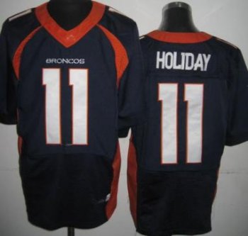 Nike Denver Broncos 11 Trindon Holliday Blue Elite NFL Jerseys New Style Cheap