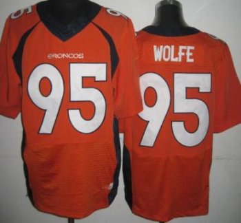 Nike Denver Broncos #95 Derek Wolfe Orange Elite NFL Jerseys New Style Cheap