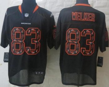 Nike Denver Broncos 83 Wes Welker Black Light Out Elite NFL Jerseys Cheap