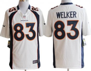 Nike Denver Broncos 83 Wes Welker White Game NFL Jerseys Cheap