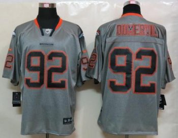 Nike Denver Broncos 92# Elvis Dumervil Lights Out Grey Elite Jerseys Cheap