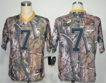 Nike Denver Broncos 7 John Elway Camo Realtree NFL Jersey Cheap