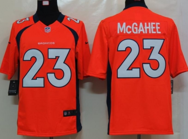 Nike Denver Broncos 23 Willis McGahee Orange Game LIMITED NFL Jerseys Cheap