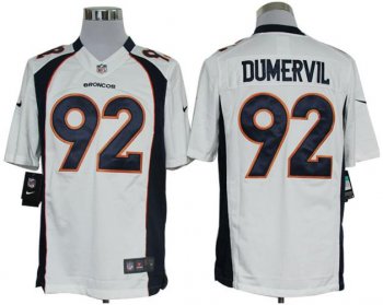 Nike Denver Broncos 92# Elvis Dumervil White Game LIMITED NFL Jerseys Cheap