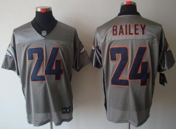 Nike Denver Broncos 24# Champ Bailey Grey Shadow Elite NFL Jerseys Cheap