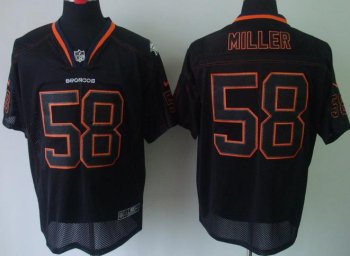 Nike Denver Broncos 58# Von Miller Lights Out Black Elite NFL Jerseys Cheap