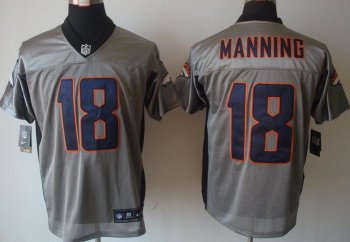 Nike Denver Broncos 18# Peyton Manning Grey Shadow Nike NFL Jerseys Cheap