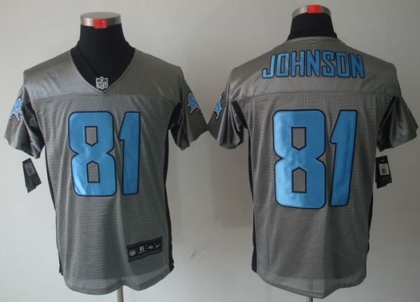 Nike Detroit Lions 81# Calvin Johnson Grey Shadow NFL Jerseys Cheap