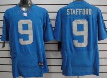 Nike Detroit Lions #9 Stafford Blue Elite Nike NFL Jerseys Cheap