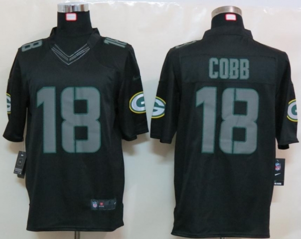 Nike Green Bay Packers #18 Randall Cobb Black Impact Game LIMITED NFL Jerseys Cheap