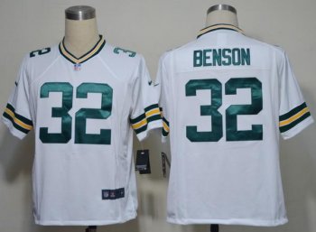 Nike Green Bay Packers #32 Cedric Benson White Game Nike NFL Jerseys Cheap