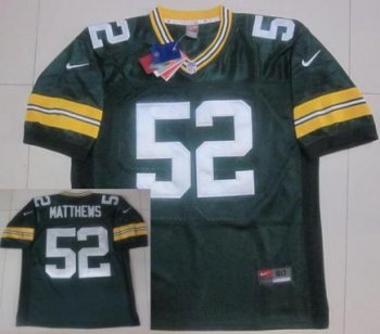 2012 Nike Green Bay Packers #52 Clay Matthews Green NFL Jerseys Cheap