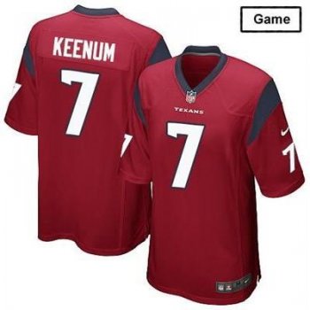 Nike Houston Texans 7 Case Keenum Game Red NFL Jerseys Cheap