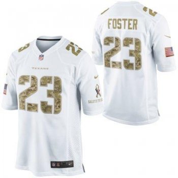 Nike Houston Texans 23 Arian Foster White Salute to Service Game NFL Jersey Cheap