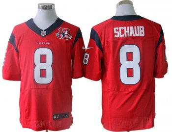 Nike Houston Texans 8 Matt Schaub Red Elite Nike NFL Jerseys W 10TH Patch Cheap