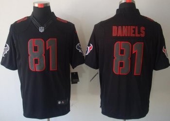 Nike Houston Texans #81 Owen Daniels Black Impact Game LIMITED NFL Jerseys Cheap