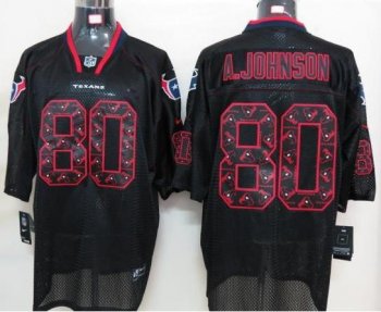 Nike Houston Texans #80 Andre Johnson Lights Out Black Elite NFL Jerseys Cheap