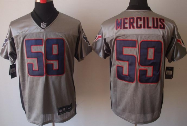 Nike Houston Texans #59 Whitney Mercilus Grey Shadow Elite NFL Jerseys Cheap