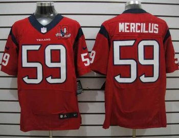 Nike Houston Texans #59 Whitney Mercilus Red Nike NFL Jerseys W 10th Patch Cheap