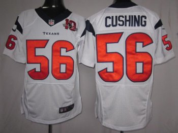 Nike Houston Texans 56 Brian Cushing White Elite Nike NFL Jerseys W 10th Patch Cheap