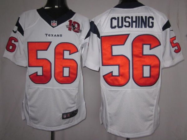 Nike Houston Texans 56 Brian Cushing White Elite Nike NFL Jerseys W 10th Patch Cheap