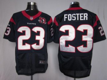 Nike Houston Texans #23 Arian Foster Blue Elite Nike NFL Jerseys W 10th Patch Cheap