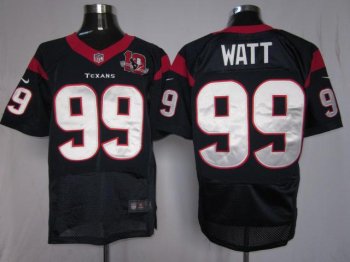 Nike Houston Texans 99 Watt Blue Elite Nike NFL Jerseys W 10th Patch Cheap