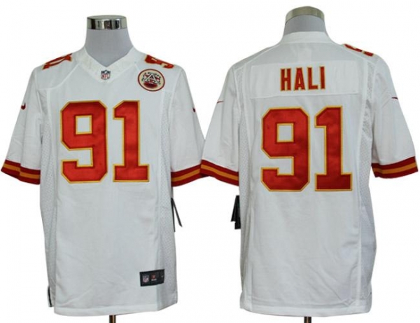 Nike Kansas City Chiefs 91 Tamba Hali White Game LIMITED NFL Jerseys Cheap