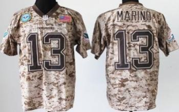 Nike Miami Dolphins 13 Dan Marinos Salute to Service Digital Camo Elite NFL Jersey Cheap