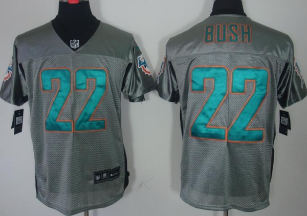 Nike Miami Dolphins 22 Reggie Bush Grey Shadow NFL Jerseys Cheap