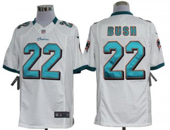 Nike Miami Dolphins 22 Reggie Bush White Game LIMITED NFL Jerseys Cheap