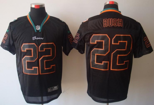 Nike Miami Dolphins 22 Reggie Bush Lights Out Black Elite NFL Jerseys Cheap