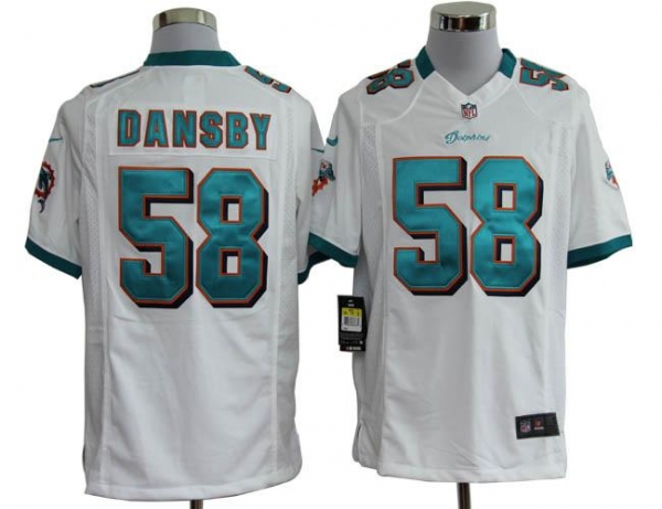 Nike Miami Dolphins 58 Karlos Dansby White Game Nike NFL Jersey Cheap