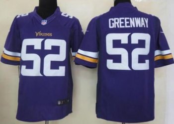 Nike Minnesota Vikings 52 Chad Greenway Purple Limited NFL Jersey Cheap