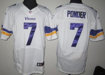 Nike Minnesota Vikings 7 Christian Ponder White Elite NFL Jerseys 2013 New Style Cheap