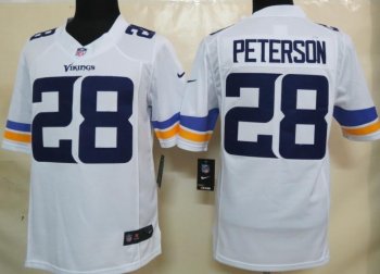 Nike Minnesota Vikings 28 Adrian Peterson White Limited NFL Jerseys 2013 New Style Cheap