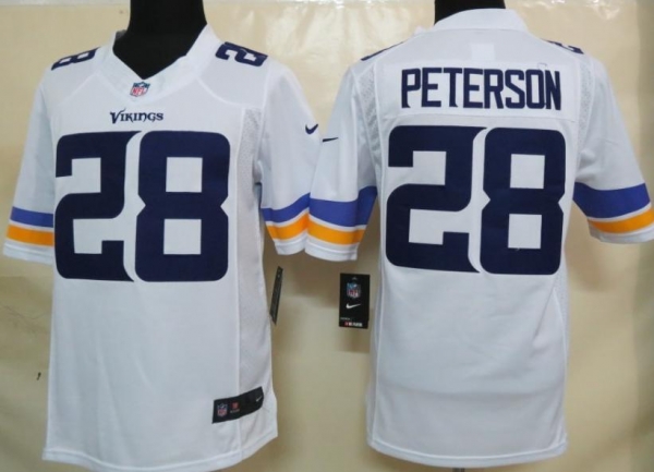 Nike Minnesota Vikings 28 Adrian Peterson White Limited NFL Jerseys 2013 New Style Cheap