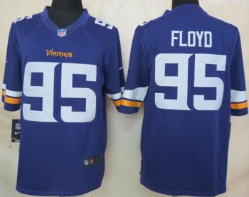 Nike Minnesota Vikings 95 Sharrif Floyd Purple Limited NFL Jerseys 2013 New Style Cheap