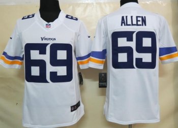 Nike Minnesota Vikings 69 Jared Allen White Limited NFL Jerseys 2013 New Style Cheap