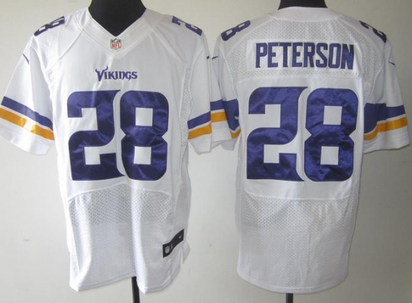 Nike Minnesota Vikings 28 Adrian Peterson White Elite NFL Jerseys 2013 New Style Cheap