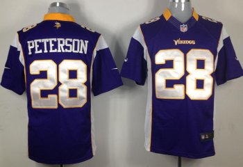 Nike Minnesota Vikings 28# Adrian Peterson Purple Game LIMITED NFL Jerseys Cheap