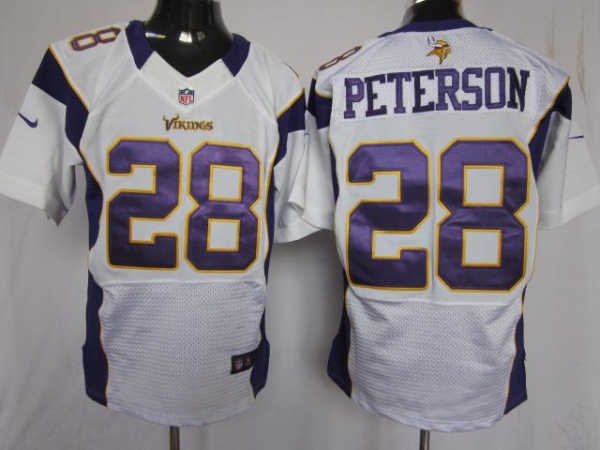 Nike Minnesota Vikings 28# Adrian Peterson White Elite Nike NFL Jerseys Cheap