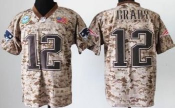 Nike New England Patriots 12 Tom Brady Salute to Service Digital Camo Elite NFL Jersey Cheap