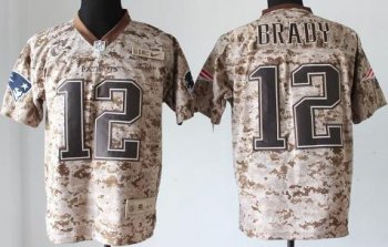 Nike New England Patriots 12 Tom Brady Camo US.Mccuu NFL Jerseys Cheap