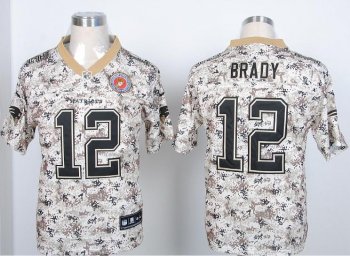 Nike New England Patriots 12 Tom Brady Camo US.Mccuu NFL Jerseys Cheap