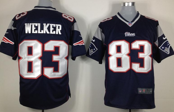 Nike New England Patriots 83 Wes Welker Blue Nike NFL Jersey Cheap