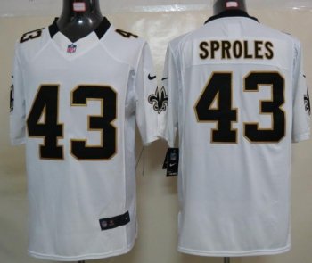 Nike New Orleans Saints #43 Darren Sproles White Game LIMITED NFL Jerseys Cheap