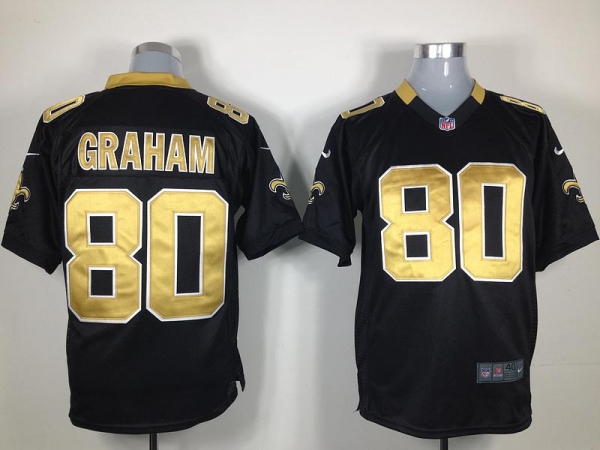 Nike New Orleans Saints #80 Jimmy Graham Black Nike NFL Jerseys Cheap