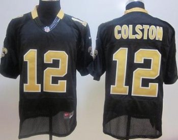 Nike New Orleans Saints #12 Marques Colston Black Nike NFL Jerseys Cheap